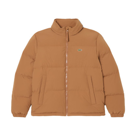 Doudoune à capuche déperlante LACOSTE marron