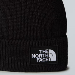 Bonnet The North Face TNF Logo Box Cuffed – Noir TNF Black– Maille Côtelée & Logo Patch