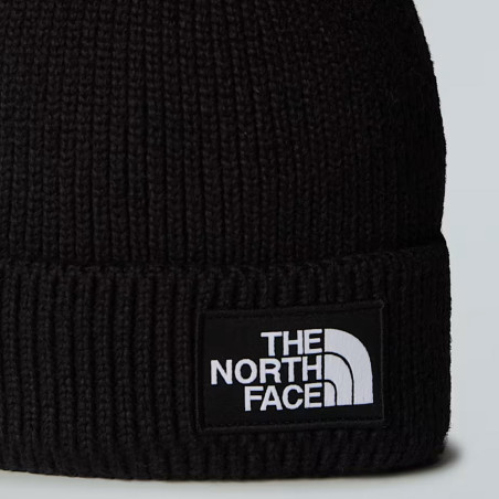 Bonnet The North Face TNF Logo Box Cuffed – Noir TNF Black– Maille Côtelée & Logo Patch