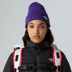 Bonnet The North Face TNF Logo Box Cuffed – Violet Peak Purple– Maille Côtelée & Logo Patch