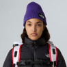 Bonnet The North Face TNF Logo Box Cuffed – Violet Peak Purple– Maille Côtelée & Logo Patch