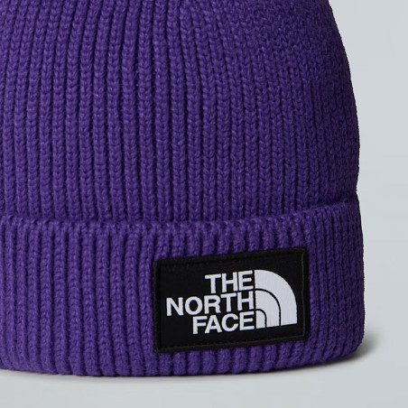 Bonnet The North Face TNF Logo Box Cuffed – Violet Peak Purple– Maille Côtelée & Logo Patch