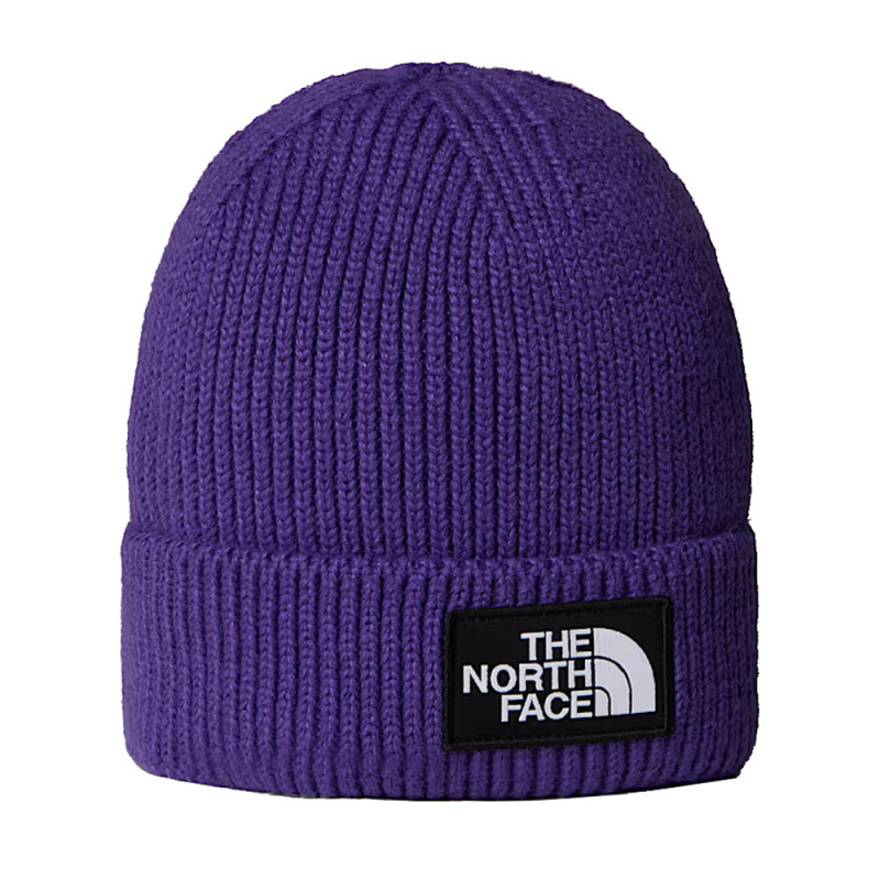 Bonnet The North Face TNF Logo Box Cuffed – Violet Peak Purple– Maille Côtelée & Logo Patch