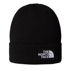 Bonnet The North Face TNF Logo Box Cuffed – Noir TNF Black– Maille Côtelée & Logo Patch