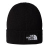 Bonnet The North Face TNF Logo Box Cuffed – Noir TNF Black– Maille Côtelée & Logo Patch