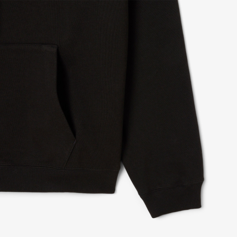 Sweatshirt molleton crocodile strass LACOSTE noir