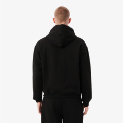 Sweatshirt molleton crocodile strass LACOSTE noir