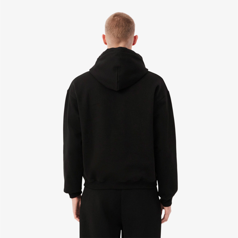 Sweatshirt molleton crocodile strass LACOSTE noir