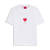 T-Shirt avec motif coeur origami Dalentin HUGO blanc