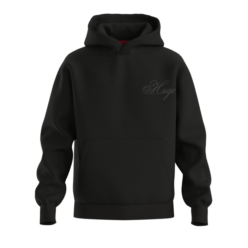 Sweat à capuche avec logo brodé Dalento HUGO noir