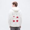 Sweat à capuche avec motif coeur origami Dalentinos HUGO blanc