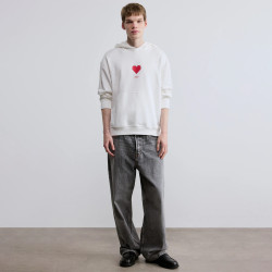 Sweat à capuche avec motif coeur origami Dalentinos HUGO blanc