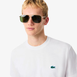 T-shirt jersey imprimé LACOSTE blanc