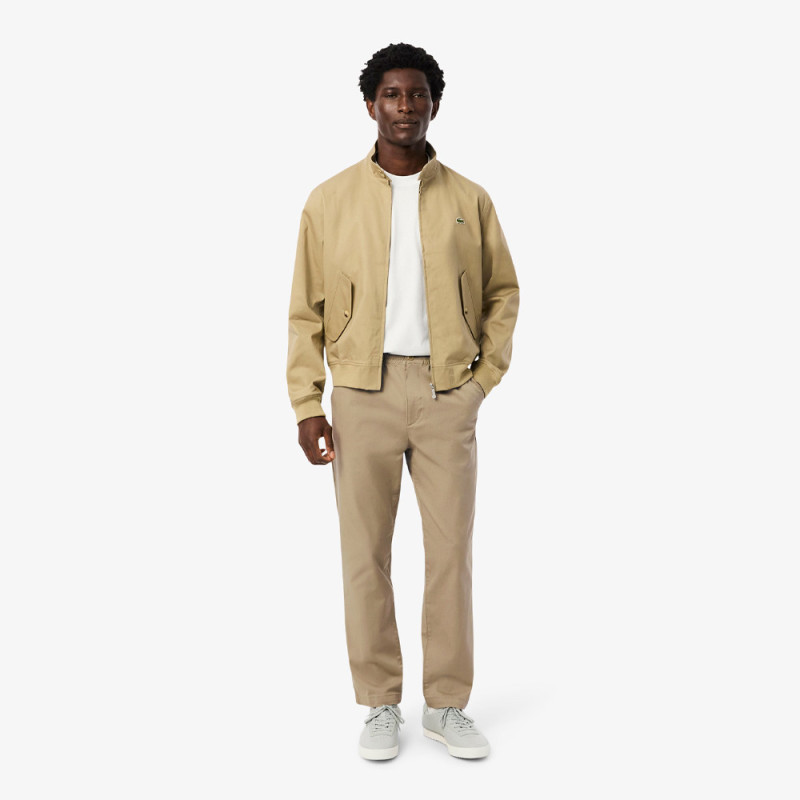 Pantalon de survêtement Lacoste – Beige – chino regular fit coton