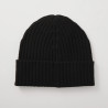BONNET NOIR EN LAINE AVEC LOGO BRODÉ HUGO XILLA