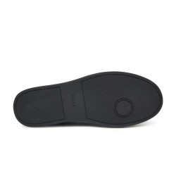 Baskets basses en cuir KIERAN_TENN_allt BOSS noires