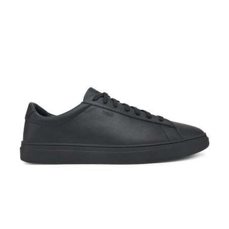 Baskets basses en cuir KIERAN_TENN_allt BOSS noires