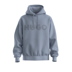 Sweat à capuche Oversize en molleton de coton avec logo ton sur ton Ditchle HUGO Violet
