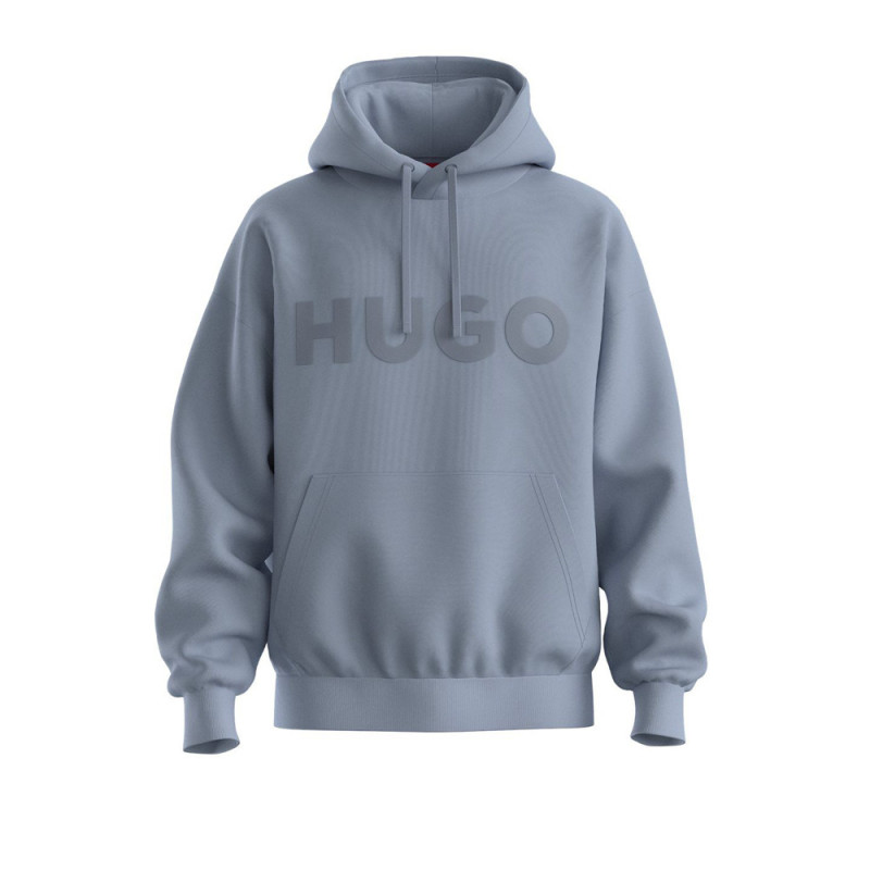 Sweat à capuche Oversize en molleton de coton avec logo ton sur ton Ditchle HUGO Violet