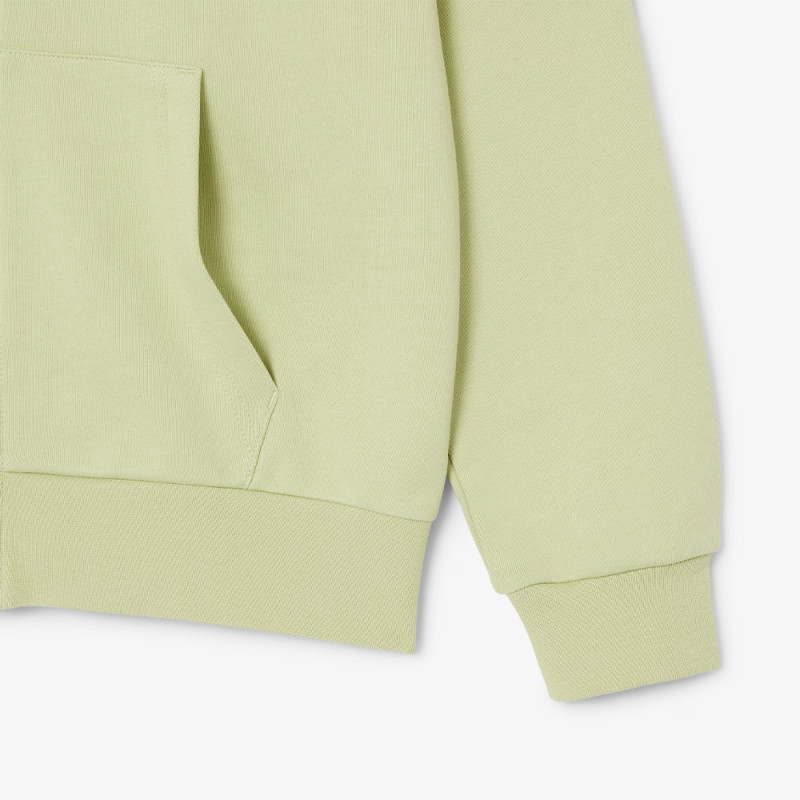 Sweatshirt zippé classic fit molleton LACOSTE vert