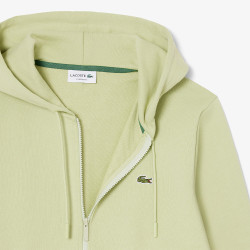 Sweatshirt zippé classic fit molleton LACOSTE vert