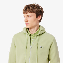 Sweatshirt zippé classic fit molleton LACOSTE vert