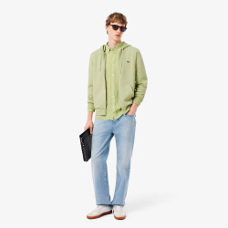 Sweatshirt zippé classic fit molleton LACOSTE vert