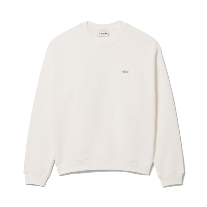 Sweatshirt loose fit molleton épais LACOSTE blanc