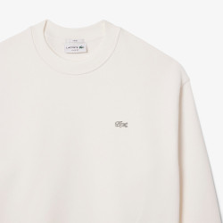 Sweatshirt loose fit molleton épais LACOSTE blanc