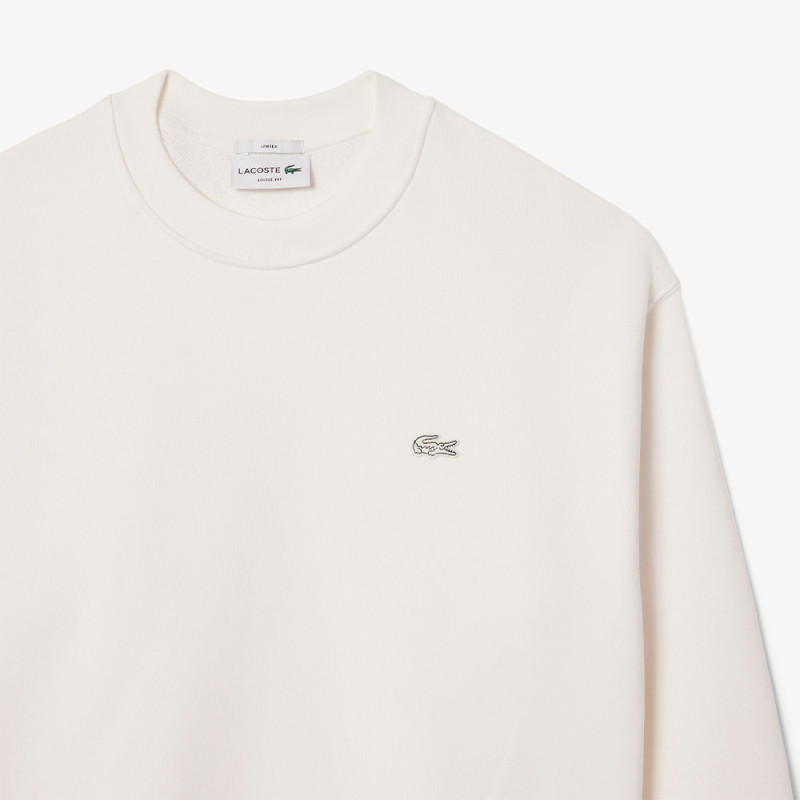 Sweatshirt loose fit molleton épais LACOSTE blanc