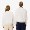 Sweatshirt loose fit molleton épais LACOSTE blanc