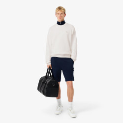 Sweatshirt loose fit molleton épais LACOSTE blanc