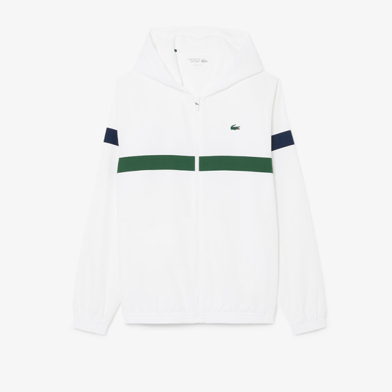 Ensemble survêtement Sport color-block LACOSTE blanc et vert