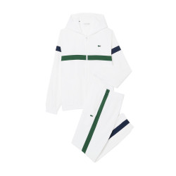 Ensemble survêtement Sport color-block LACOSTE blanc et vert