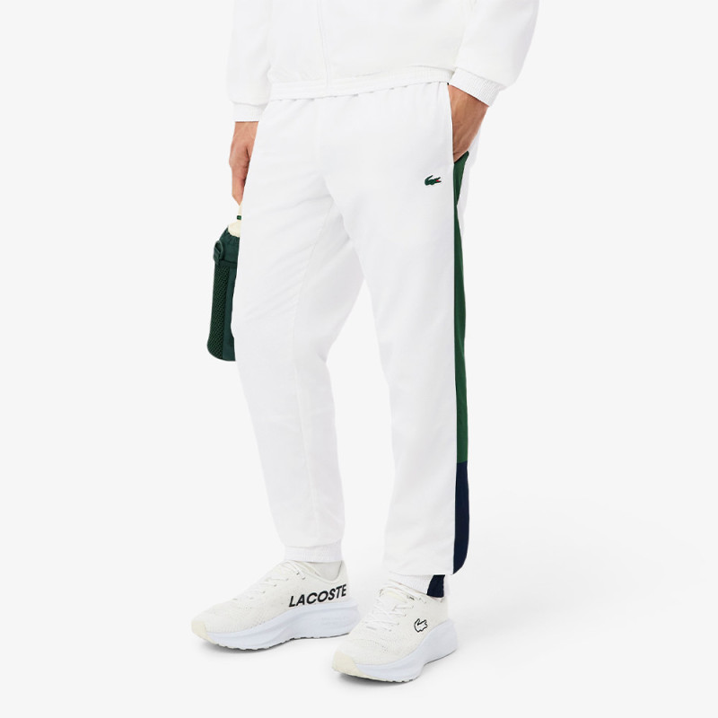 Ensemble survêtement Sport color-block LACOSTE blanc et vert