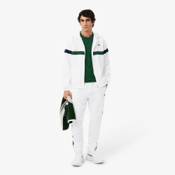 Ensemble survêtement Sport color-block LACOSTE blanc et vert