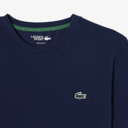 T-shirt Sport Ultra Dry crocodile graphique LACOSTE bleu marine et blanc