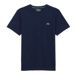 T-shirt Sport Ultra Dry crocodile graphique LACOSTE bleu marine et blanc