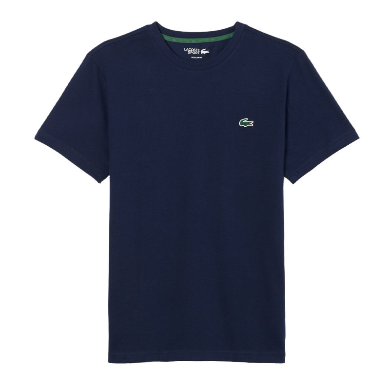 T-shirt Sport Ultra Dry crocodile graphique LACOSTE bleu marine et blanc