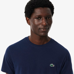 T-shirt Sport Ultra Dry crocodile graphique LACOSTE bleu marine et blanc