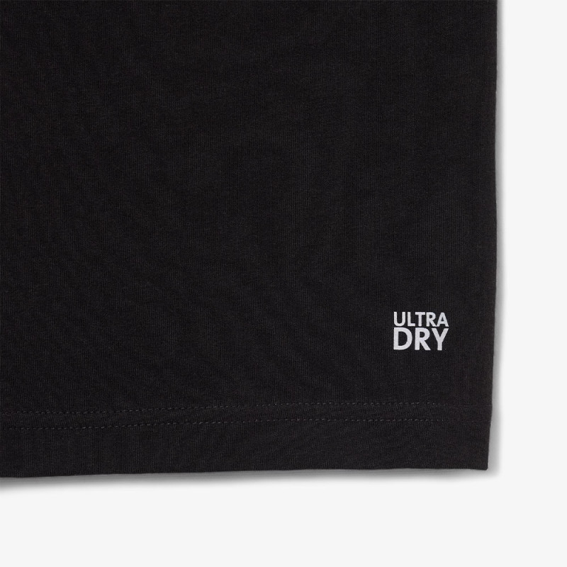 T-shirt Sport Ultra Dry crocodile graphique LACOSTE noir et vert