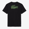 T-shirt Sport Ultra Dry crocodile graphique LACOSTE noir et vert
