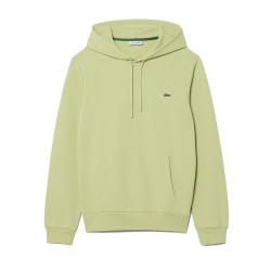 Sweatshirt à capuche molleton de coton LACOSTE vert