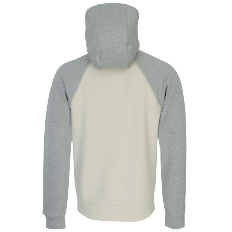 Sweat à capuche zippé en coton mélangé à détails passepoilés SW_Join_Saggy BOSS beige