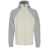Sweat à capuche zippé en coton mélangé à détails passepoilés SW_Join_Saggy BOSS beige