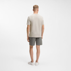 T-shirt en jersey de coton avec logo imprimé Te_Insignia BOSS gris clair