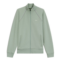 Sweat en coton mélangé à passepoils contrastants SW_Join Skaz BOSS vert