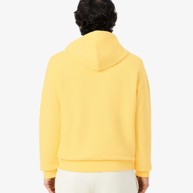 Sweatshirt à capuche zippé molleton LACOSTE jaune