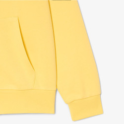 Sweatshirt à capuche zippé molleton LACOSTE jaune