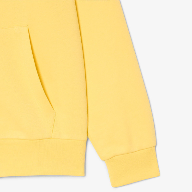 Sweatshirt à capuche zippé molleton LACOSTE jaune